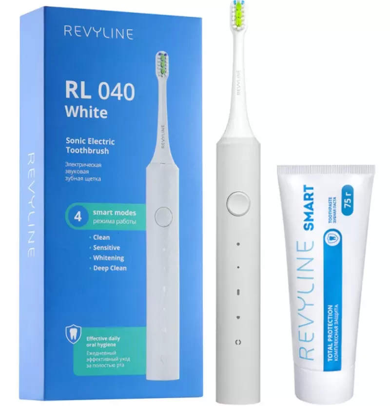 Набор электрическая щетка Revyline RL040 White и паста Smart